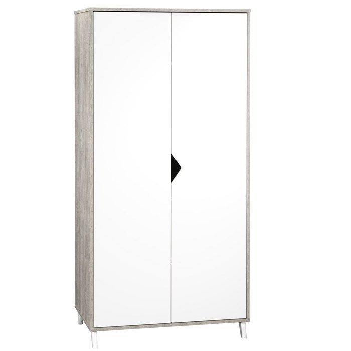 Babyprice Scandi Gris Armoire 2 Portes Gris Achat Vente