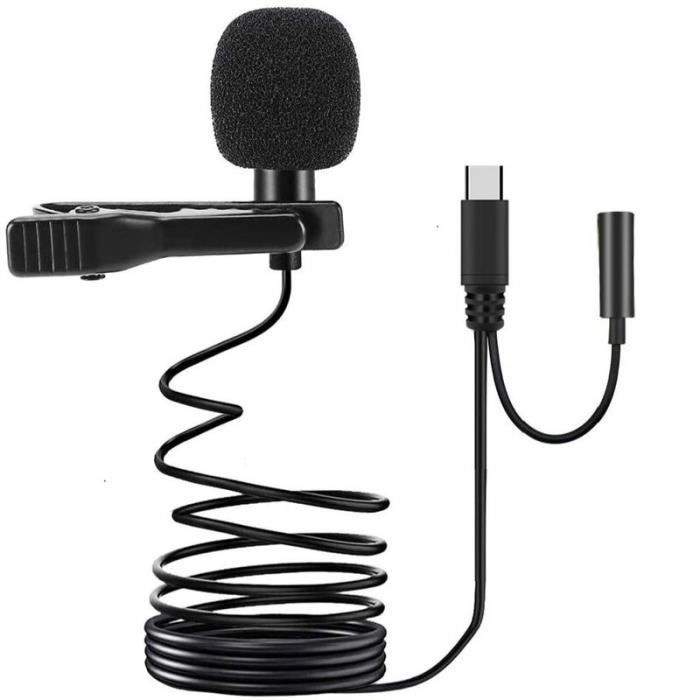 Micro-cravate Sans Fil Burko K10 - Réduction De Bruit - Plug & Play Type-C - Pour Téléphone, PC, Streaming, Podcast - Portée 30m, Autonomie 10h
