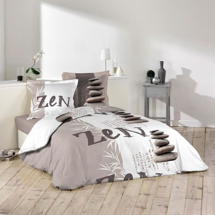 Housse De Couette Réversible 220x240 Cm - Motif Noël Bonhomme Pain D'épices - Microfibre Douce