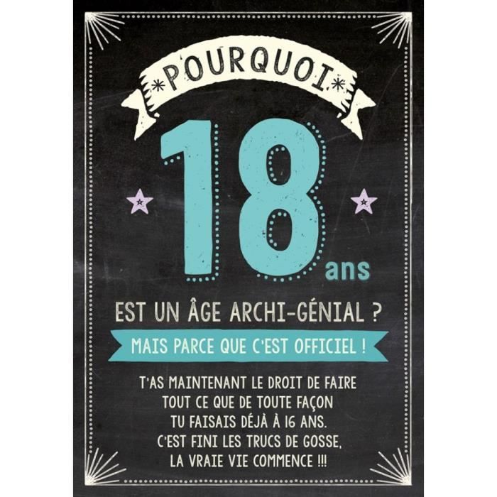 Carte 18 Ans Cadeau Maestro Achat Vente Faire Part