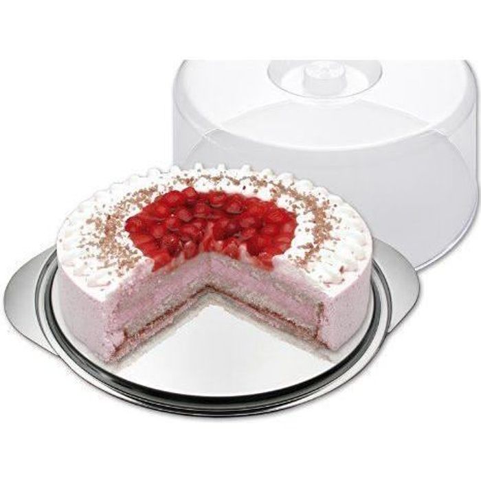 chg - 18085-15 - Plat à gâteau XL avec cloche incassable 33,5 cm - Hauteur : 14,5 cm - 4008256080858