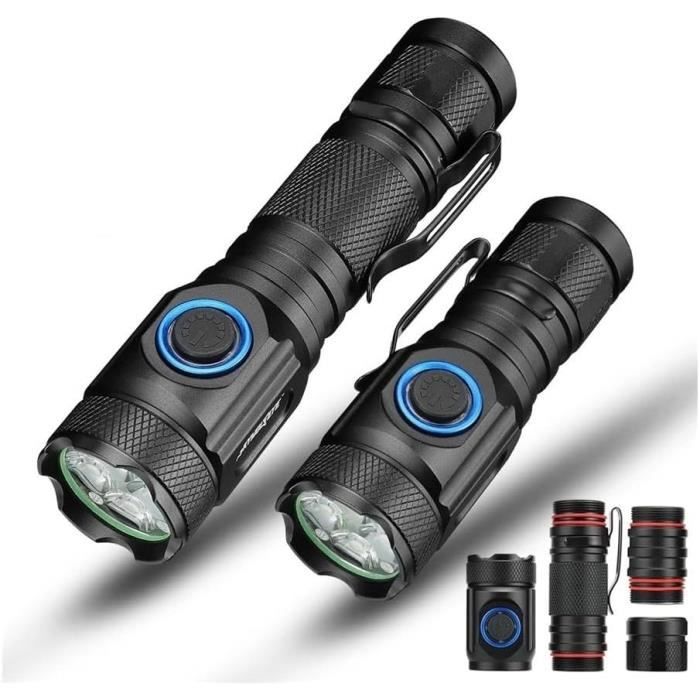 Lampe De Poche Tactique À Led 1500 M,Rechargeable,Extrêmement Lumineuse