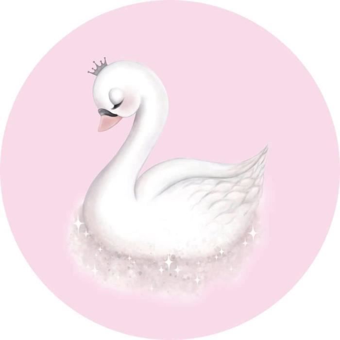Toile De Fond Photo 1,5x1m - Motif Cygne Bleu Princesse - Pour Anniversaire, Mariage, Déco