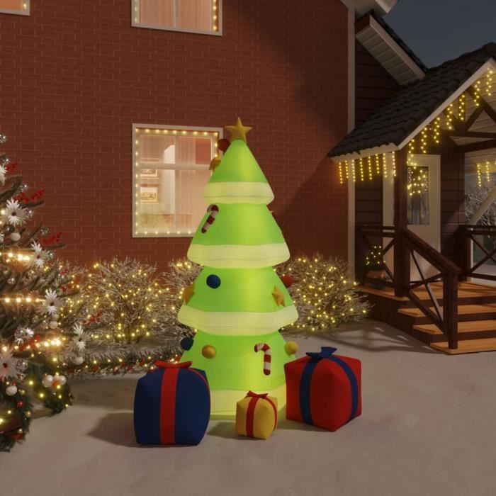 Liya Arbre de Noël gonflable avec LED 240 cm Cik7798818793858
