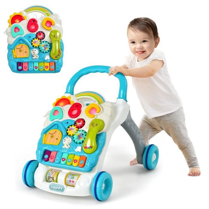 Costway Trotteur Parlant 2en1 Youpala Musical Trotteur Assis Debout Pour Bebe Avec Panneau De Jeu Amovible 6 36 Mois Cdiscount Puericulture Eveil Bebe