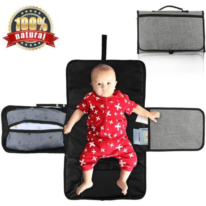 Tapis A Langer Pour Changer Les Couches Pour Bebe Kit De Voyage Portable Avec Tapis A Langer Amovible Leger Etanche Et Durable Cdiscount Puericulture Eveil Bebe