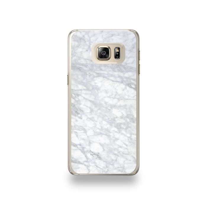 Coque Samsung Galaxy S6 Edge Plus Silicone motif Marbre Blanc ...