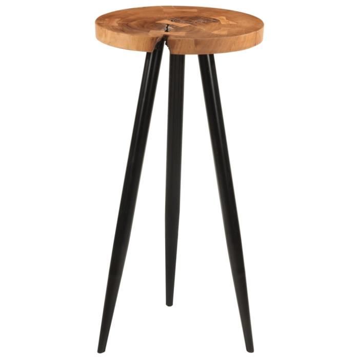 mange-debout - table haute - table de bar en rondins ø53x105 cm bois d'acacia solide - yw tech 7809686525943