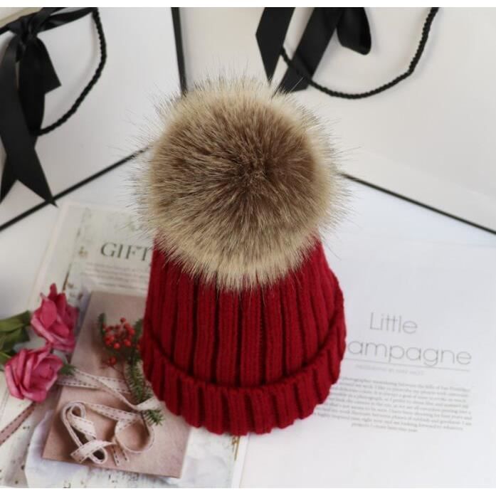 Bonnet Hockey Club – Rouge, Tricoté, Unisexe, Vintage