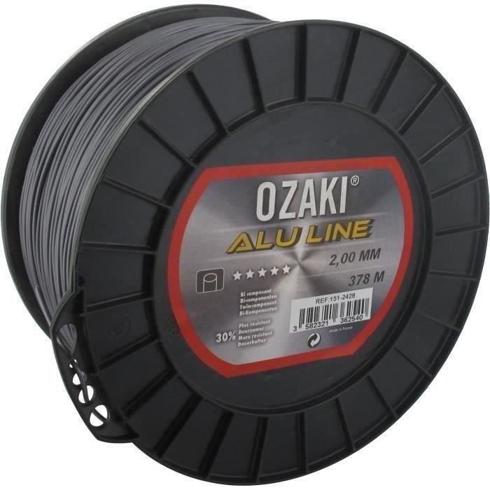 Bobine fil nylon OZAKI ALU LINE - Longueur: 378m, Ø: 2,00mm