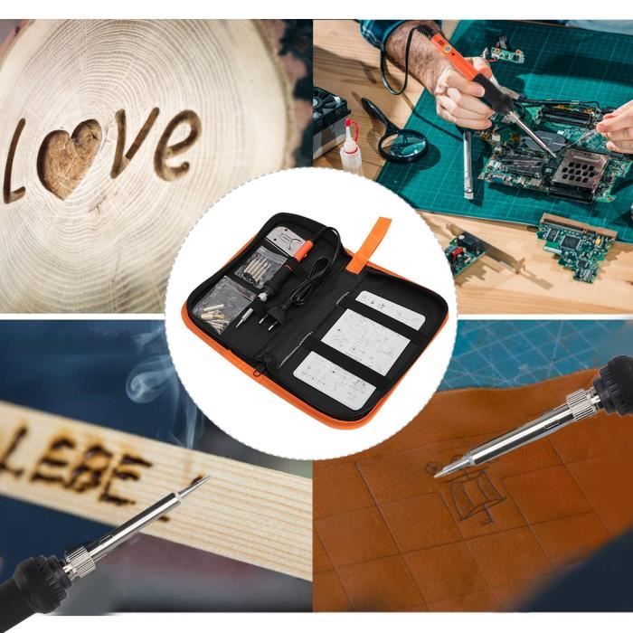 Pointe De Fil De Pyrogravure, Kit De Pointes Pyrograviques, 2 Ensembles De Pointes Pour Machine De Pyrogravure, Solide Pratique Pour Machines De Pyrogravure 30 -100W Grossissement