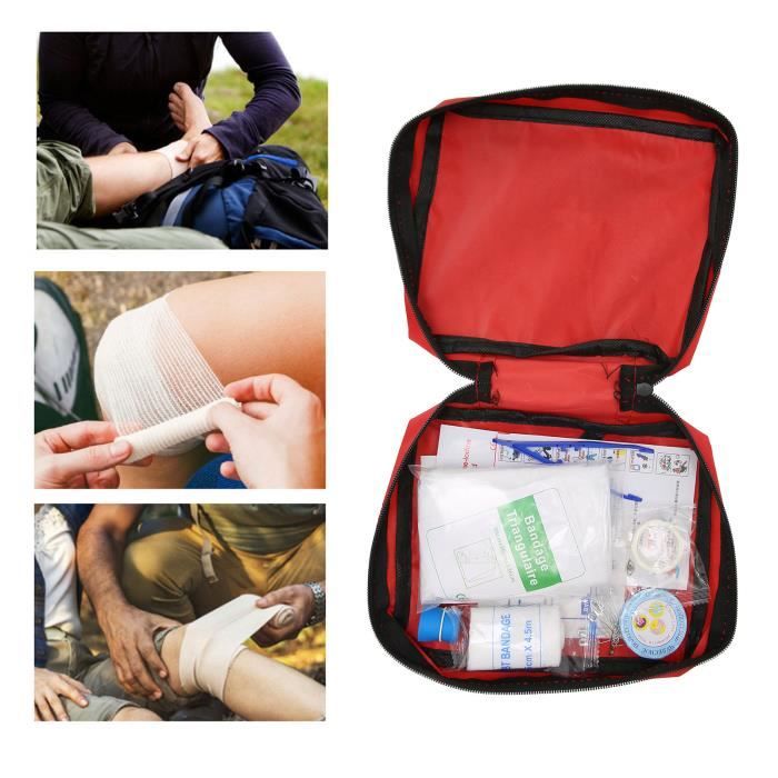 Trousse De Premier Secours, Mini Boîte Médical, Complète Pour La Voiture Voyage Bureau Randonnee Sport Maison Entreprise Rouge 87225902