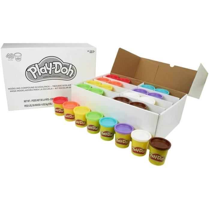 Play Doh Coffret De Pate A Modeler Pour Ecoles 48 Pots Cdiscount Jeux Jouets