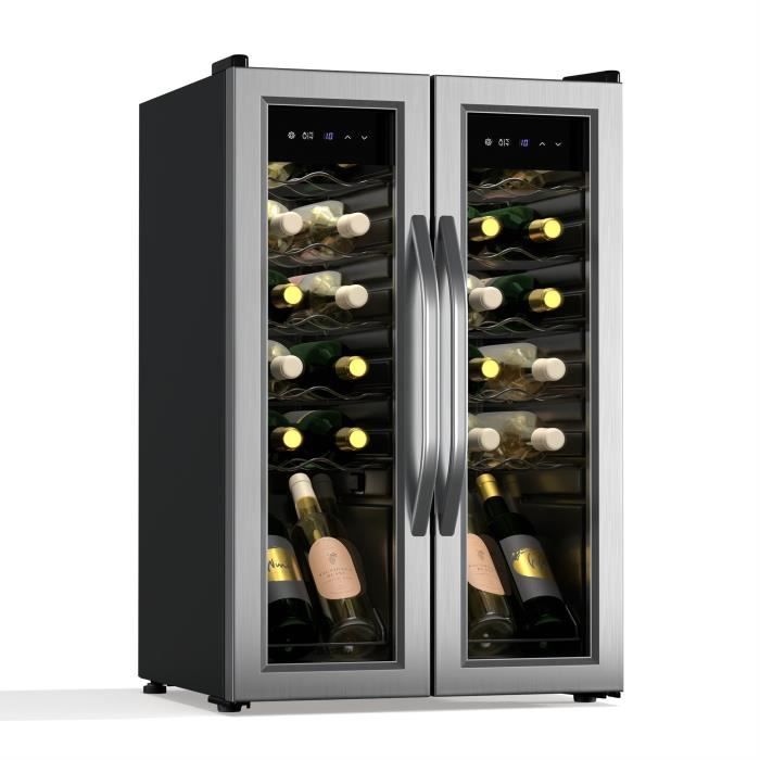 Cave à vin - KLARSTEIN - Vinamour - 2 zones de réfrigération - 24 bouteilles - Commande tactile - Klarstein