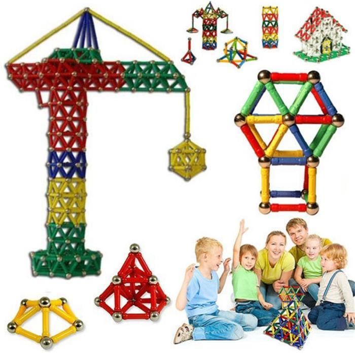 Jouets de billes de métal efhh aimant construction de blocs de construction  magnétiques les jouets pour les enfants au jeu éducatif - Cdiscount Jeux -  Jouets