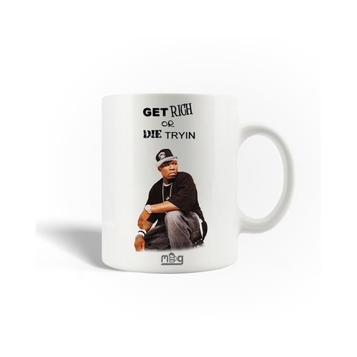 Mug en Cramique - 50 Cent - Album Get Rich or Die Tryin - 30cl -  Compatible Lave-Vaisselle - Blanc - Cdiscount Puriculture & Eveil bb