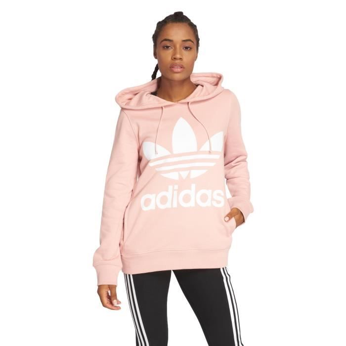 pull adidas femme rose et gris