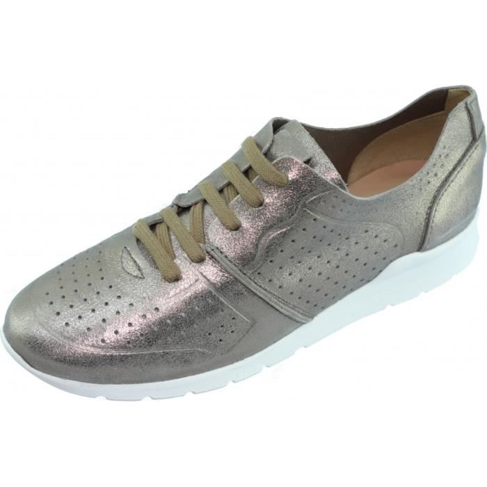 EDILINE Tennis snickers à lacet chaussures souple et confortable pour Femme  fabriqué en Espagne marques Angelina glitter bronze - Cdiscount Sport