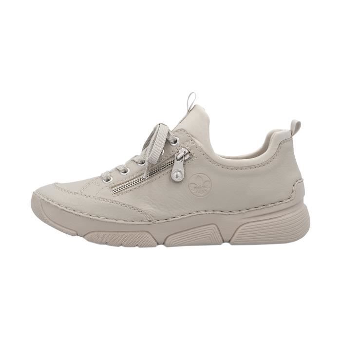 Basket à Lacets RIEKER Morelia Beige Compensé Femme