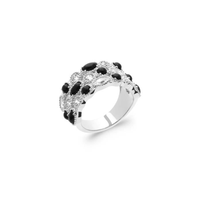 Bague zirconium noir deals