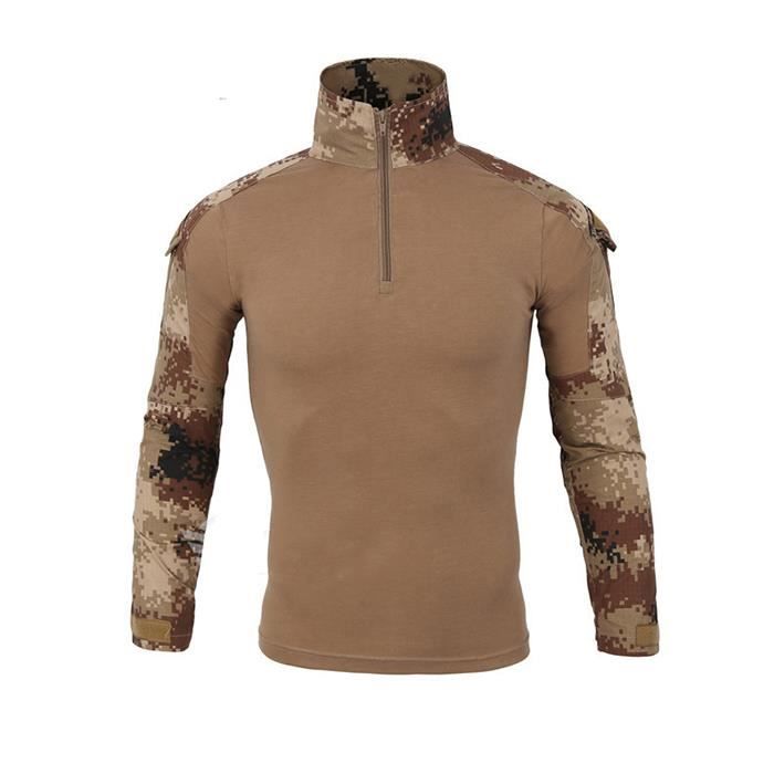 Tee Shirt De Combat Militaire - FUNMOON - Homme - Camouflage - Séchage Rapide - Imperméable
