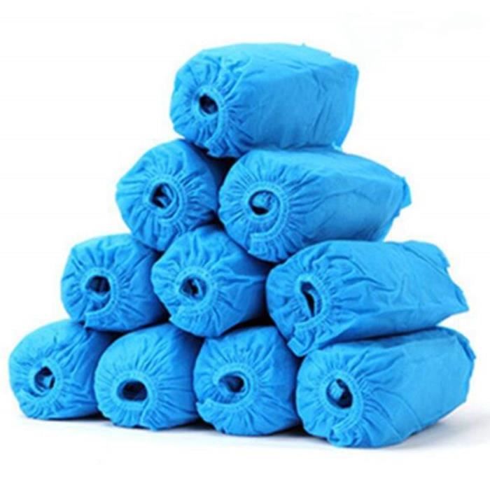 Lot de 100 Surchaussures jetables protège chaussures Couvre