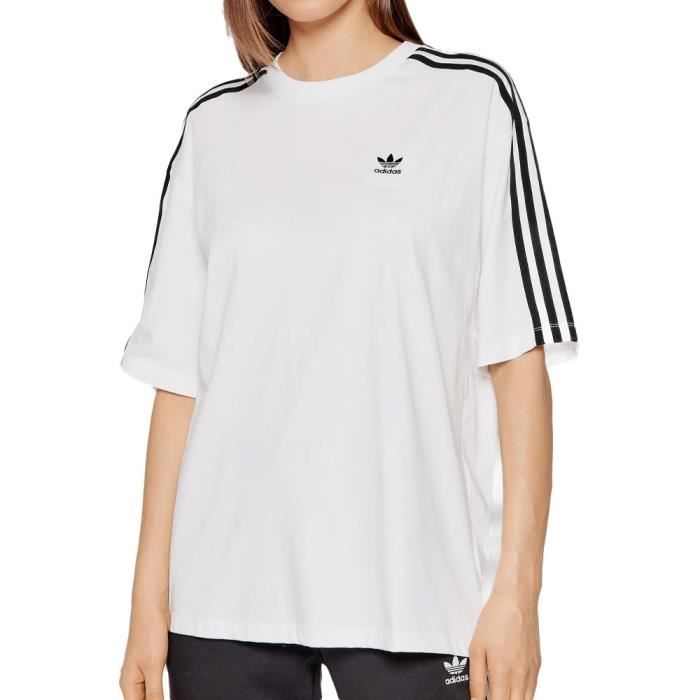 T shirt Oversized Blanc Femme Adidas H37796 Blanc Cdiscount Pr t