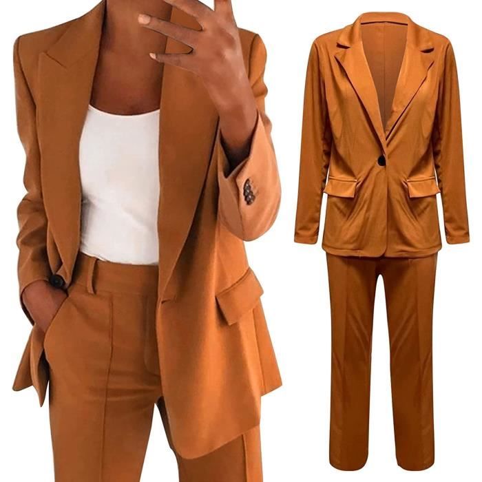 Tailleur deals femme orange