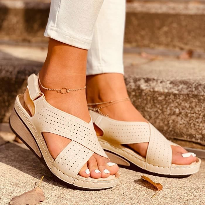 chaussure sport talon compensé