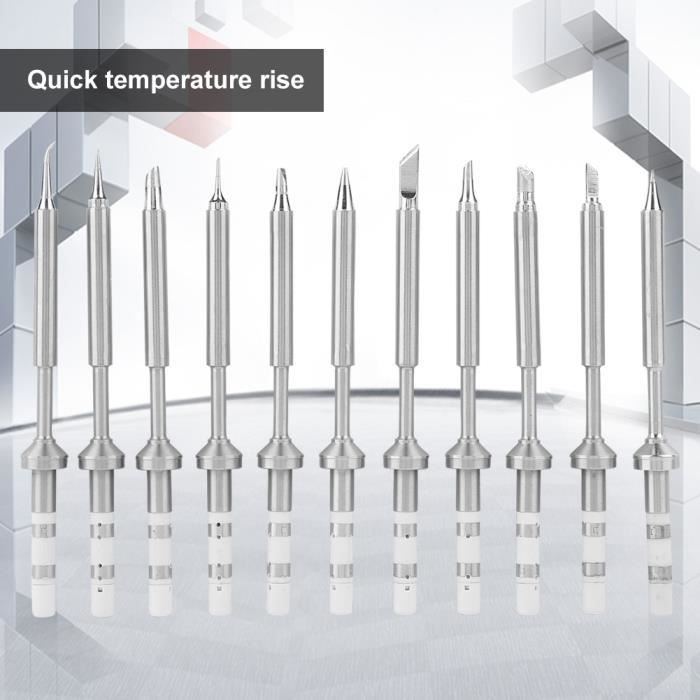 Pointe De Fer à Souder TS100 - Lot 7 Embouts Acier Inoxydable Pour Soudure Précise