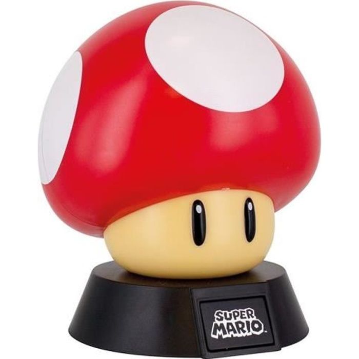 Lampe 3D Mario Champignon avec socle au choix ! - LampePhoto