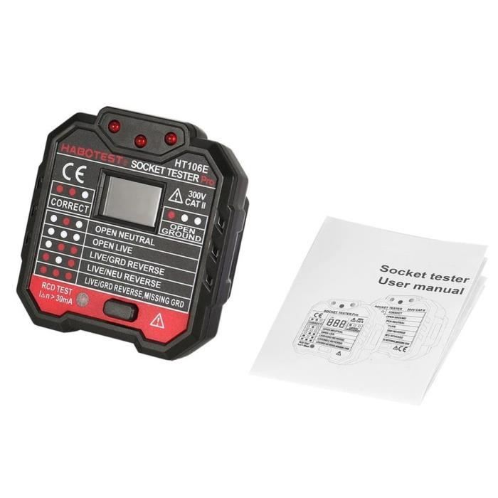 DollaTek AC11 Écran LED Multifonction Prise Testeur de Phase Mètre DollaTek AC11 Écran LED Multifonction Prise Testeur de Phase Mètre