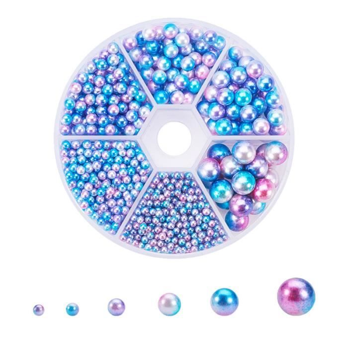 1000 Perles Roses De 6mm - Perles En Acrylique ABS Pour Bijoux DIY, Bracelets Et Colliers - Idéales Débutants