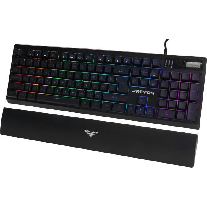 Clavier gaming - PREYON - Long Claw Alpha - Rétroéclairage RGB - 25 interrupteurs anti-ghosting - Filaire