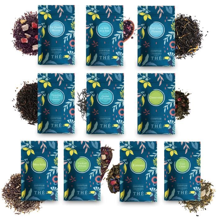 Assortiment de Thés Noirs & Verts Classiques COMPTOIR FRANÇAIS DU