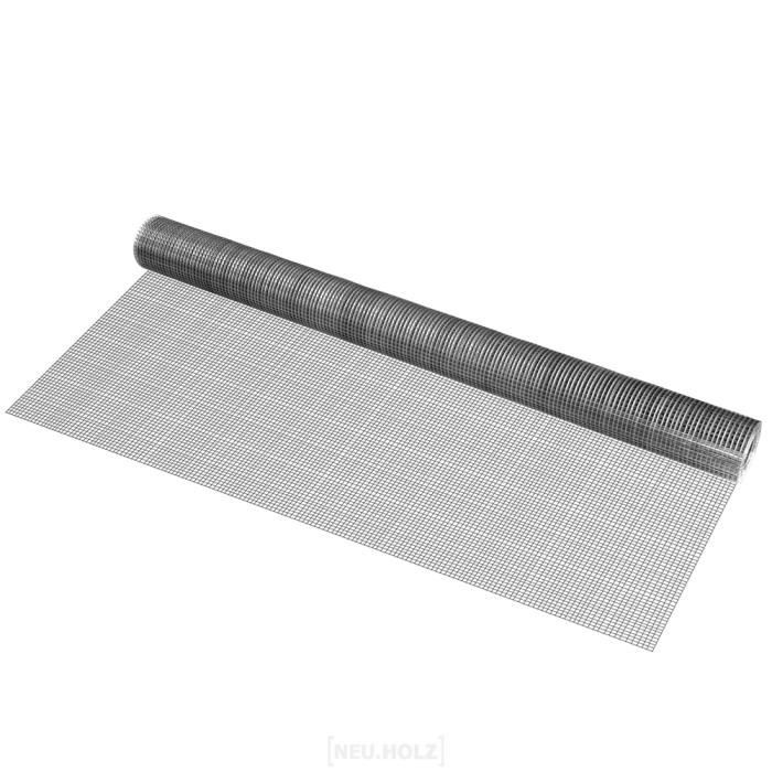 grille soudée grillage volière grillage clôture 1x rouleau grillage métallique galvanisé pro.tec 1m x 25m mailles carrées 