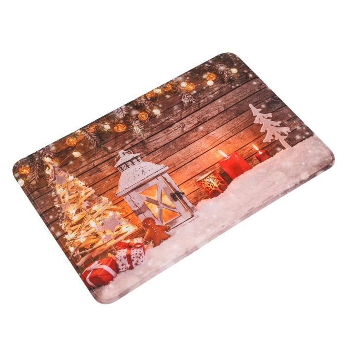 Paillasson De Noël Père Noël - 40 X 80 Cm, Jute, Dos Antidérapant, Décoration D'entrée - 5