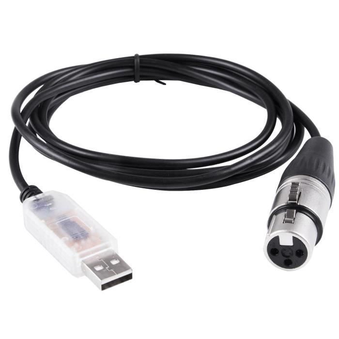 Adaptateur USB Vers DMX Jhoinrch - Puce FT232RNL Pour éclairage Scénique