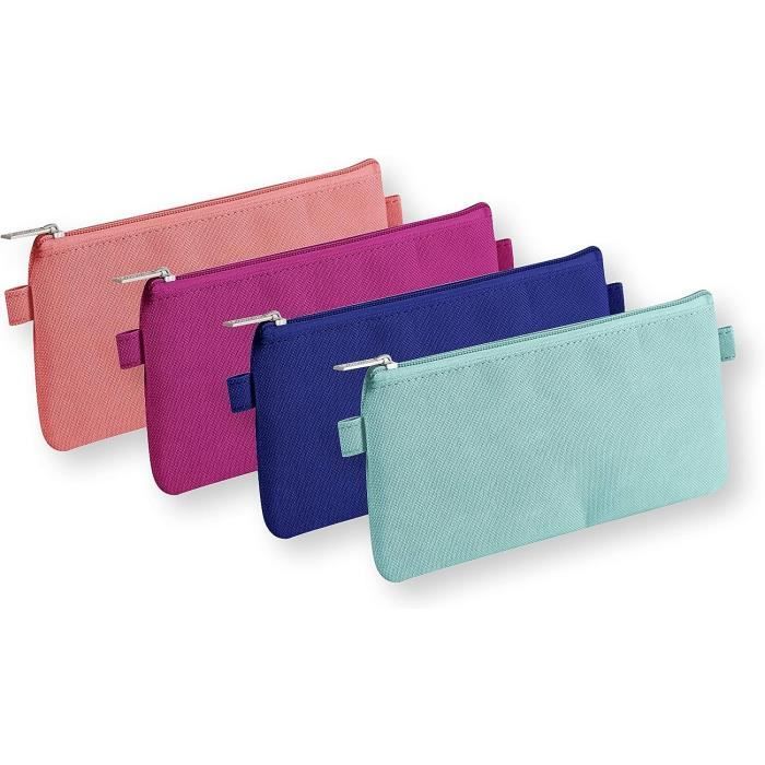 Clairefontaine 410149C Trousse rotonda in vera pelle, 22 cm x 5.5 cm di diametro, color Lilla