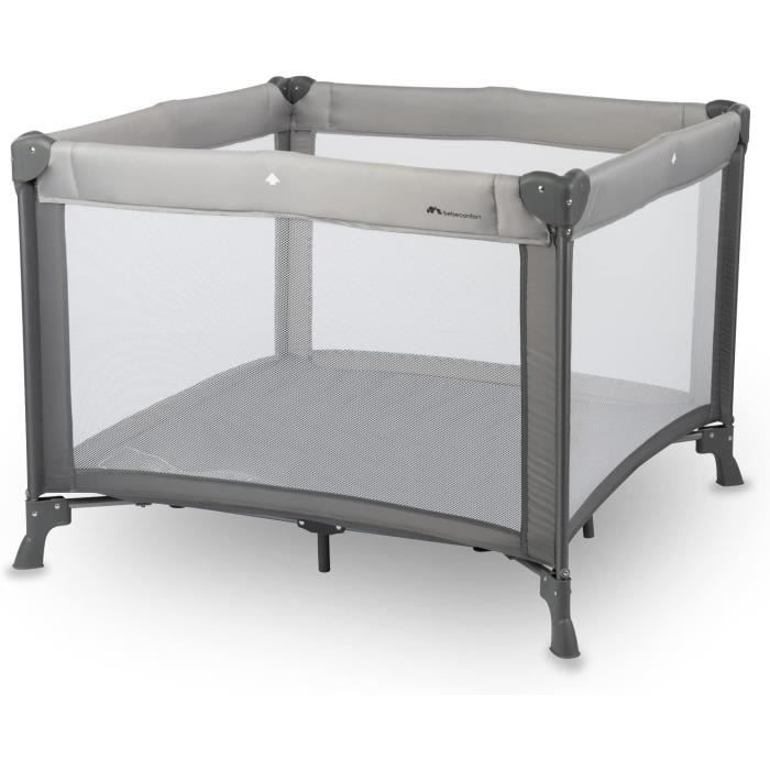 VidaXL Parc Bébé Avec Matelas Lit De Voyage 2 En 1 Pliable Gris Clair Tissu Lin