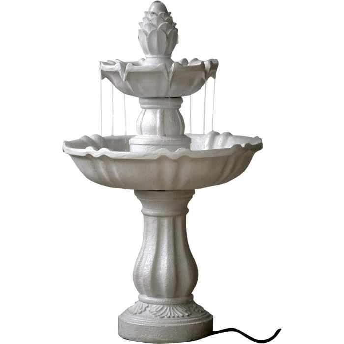 Fontaine Décorative D'Intérieur/Extérieur Avec Fée Et LED - 230V, Pompe 3,2W - Pour Jardin, Terrasse, Salon - 6