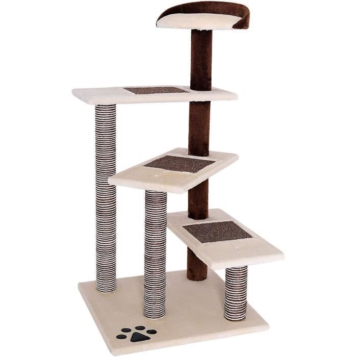 Meilleurs prix pour lionto Arbre à Chat Arbre à Grimper griffoir pour Chat Hauteur 100 cm, Beige-Marron311