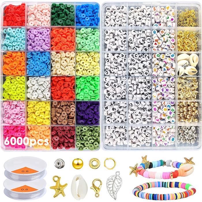 4200 Perles Heishi En Argile 6mm RUBY - Lot De 12 Brins, Multicolores, DIY Bijoux
