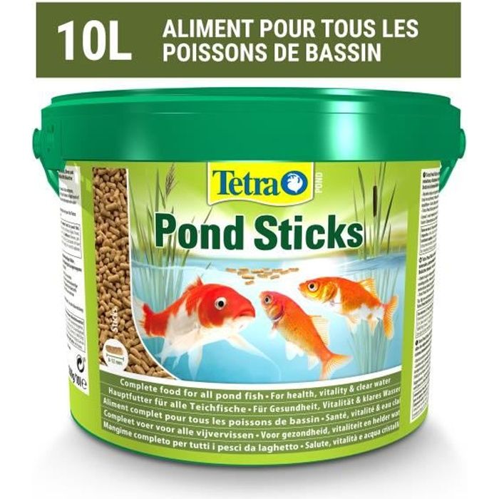 tetra aliment complet stick - tetra pond sticks - 10 l - pour poisson de bassin