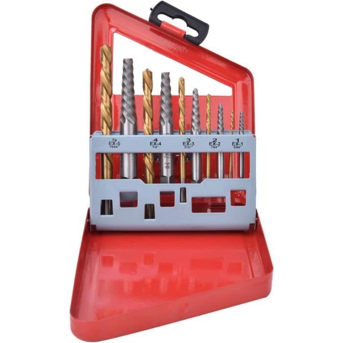 Kit Extracteur De Vis Cassées HSS - Outil Pour Retirer Vis Endommagées Ou Bloquées
