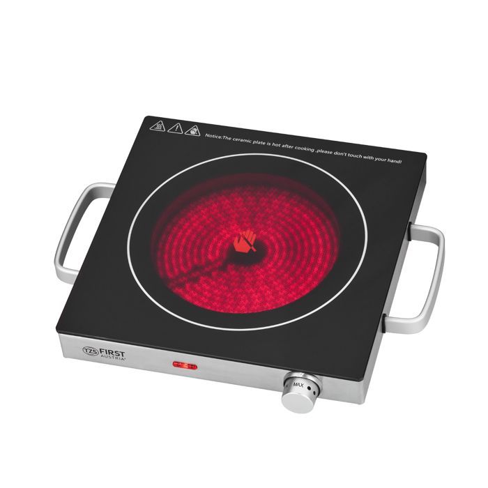 Plaque de cuisson posable 2000W - céramique, températures jusqu'à 300°C - Table de cuisson portable