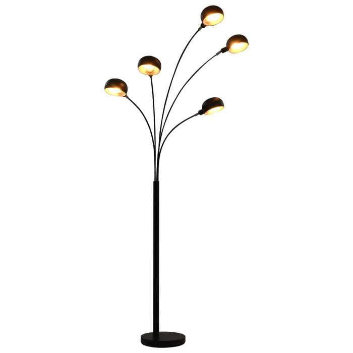 vidaXL Lampadaire 5 x E14 Doré