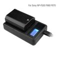 SEIVI LED Vidéo Lumière LCD électrique Quantité Affichage Caméra Batterie Chargeur Sony NP-F550 F960 F970-1