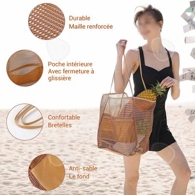 Sac à Main En Crochet Pour Femme - Tendance - Avec Perles Colorées - En Tricot - Esthétique - Sac à Main - Tendance - Crochet - Épaule - Plage Colorée, Blanc, One Size