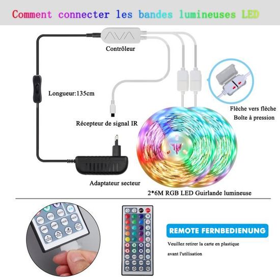 Bande led rgb connecter - Cdiscount